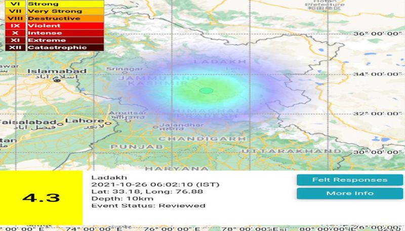 4.3 magnitude Earthquake hits Himachal Pradeshs Manali