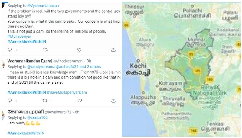 tamil social media start campaign against kerala social media on mullaperiyar with annex idukki hashtag