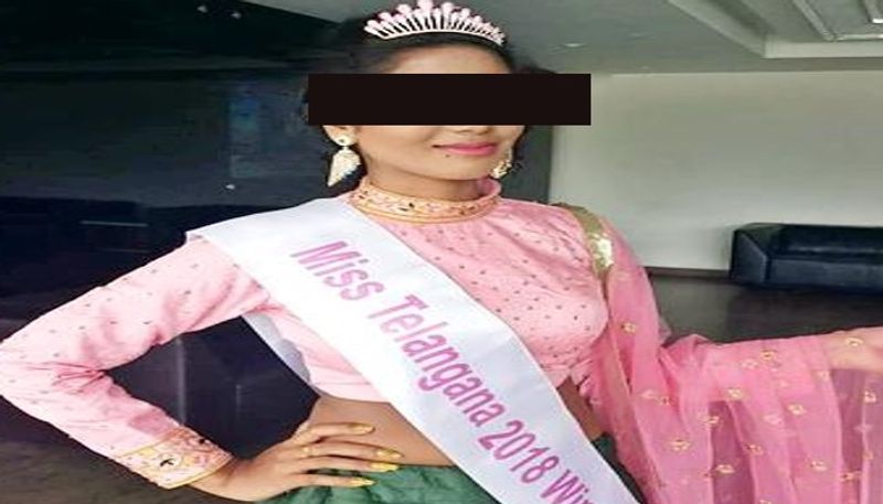 former Miss Telangana suicide attempt Posting online In Hyderabad