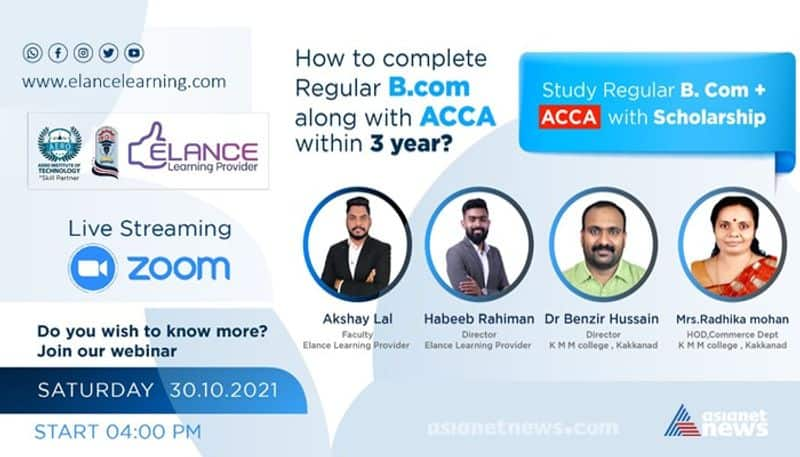 Webinar on How to complete ACCA with regular BCom