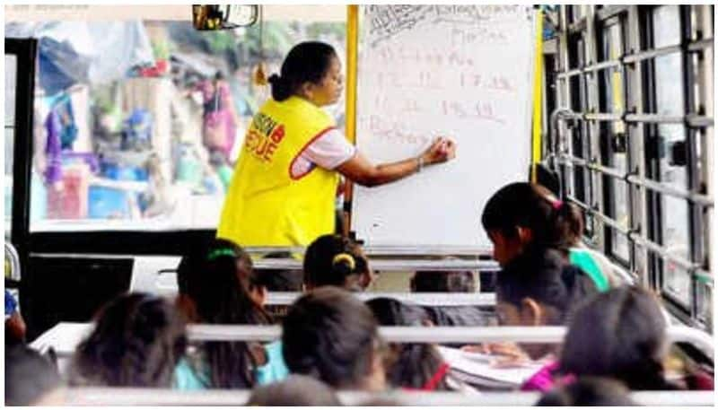 school in a van education project from odisha government