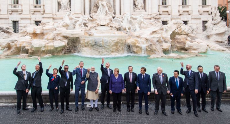 PM Modi several world leaders visit iconic Trevi Fountain in Rome on sidelines of G20 summit gcw