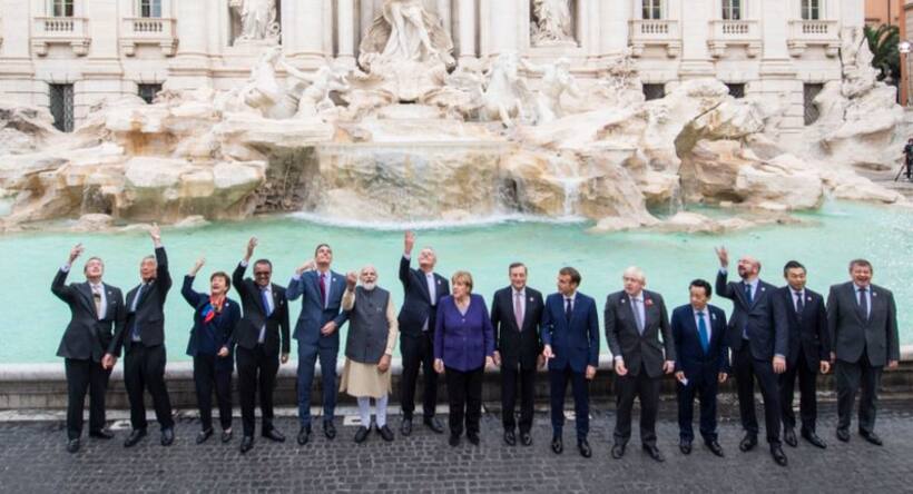 PM Modi, several world leaders visit iconic Trevi Fountain in Rome on sidelines of G20 summit