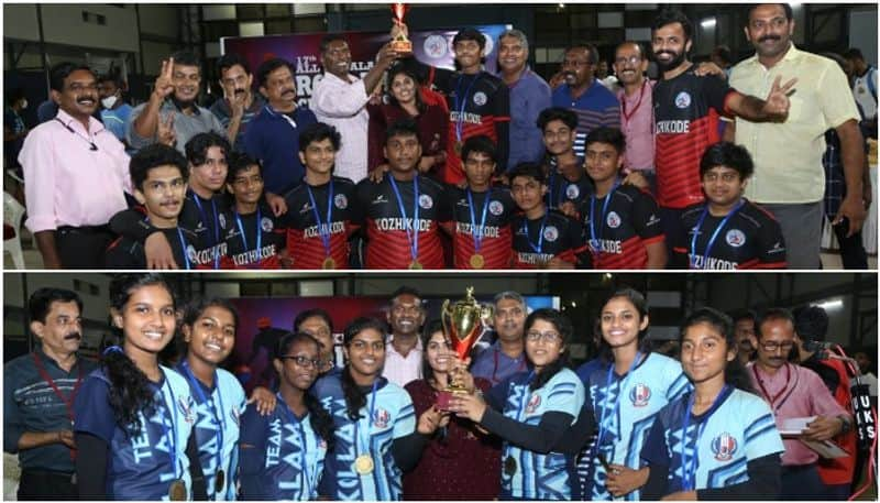 State roll ball winners Kozhikode and Kollam