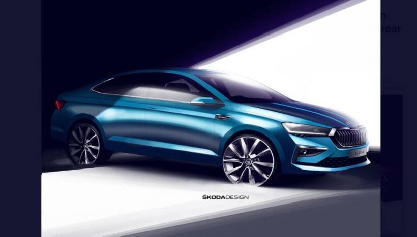 SKODA SLAVIA official design sketches released ahead of launch; Check out