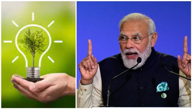 PM Modi bats for global solar power grid at COP26 summit pod