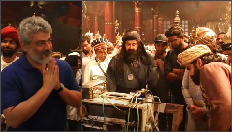 thala ajith kumar at mohanlal starring marakkar movie location video