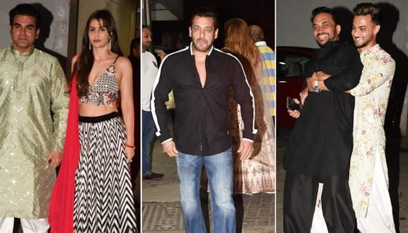 Salman Khan, Arbaaz Khan attend brother Sohail Khan's Diwali party with rumoured girlfriends photos - DRB