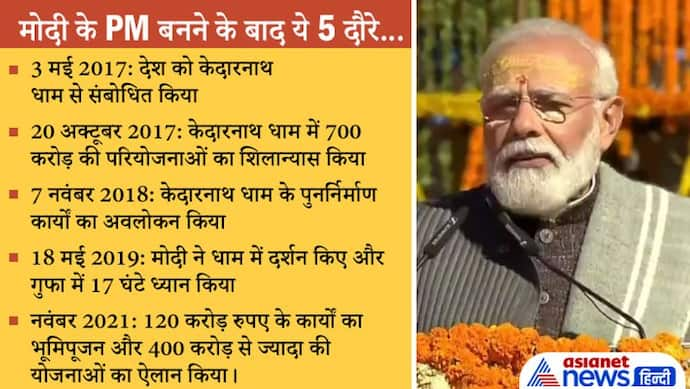 PM Modi in Kedarnath: जानिए मोदी के 5 दौरों में क्या रहा खास और क्या मिलीं सौगातें