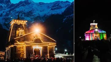 Modi Kedarnath visit, attractive lighting at kedarnath on diwali