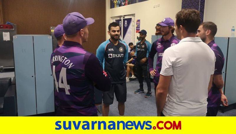 Scotland players request to visit Indian dressing room after match Kohli Rohit Bumrah responds in style pod