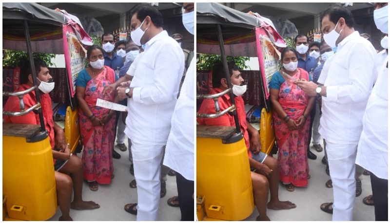 andhra pradesh dy CM alla nani humanity in camp office