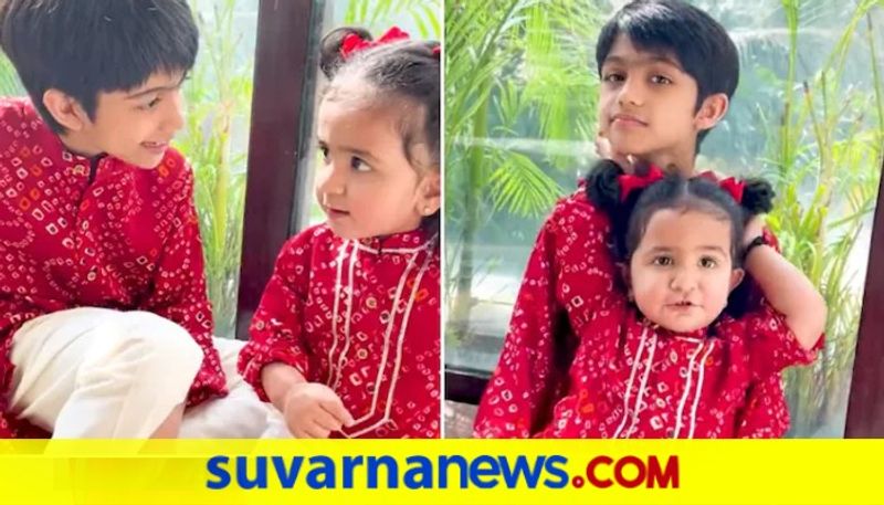 Shilpa Shettys son Viaan and daughter Samisha wear matching outfits on Bhai Dooj dpl