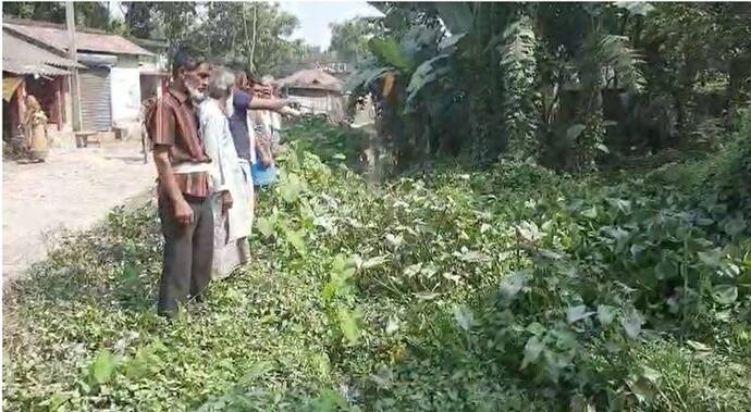 Farmer Agitation: নিকাশির নামে বরাদ্দ টাকা উধাও, জলের তলায় বিঘার বিঘা জমি