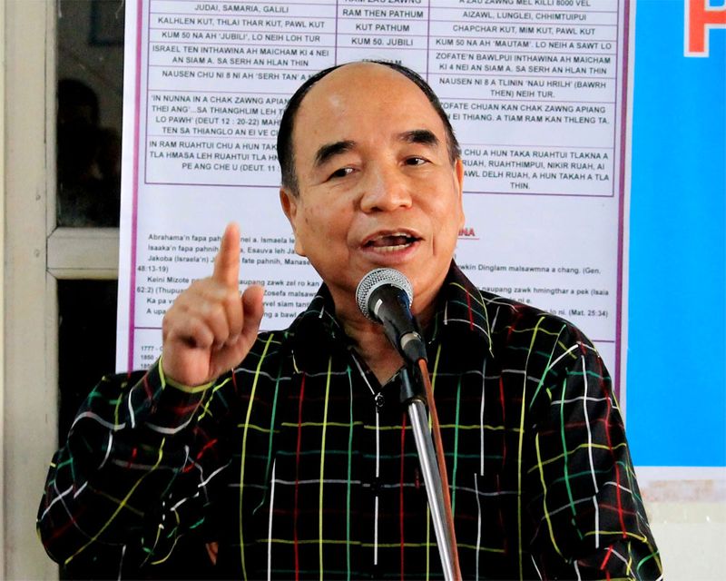 Mizoram Chief Minister Zoramthanga resigns to the Governor following the party's election setback-rag