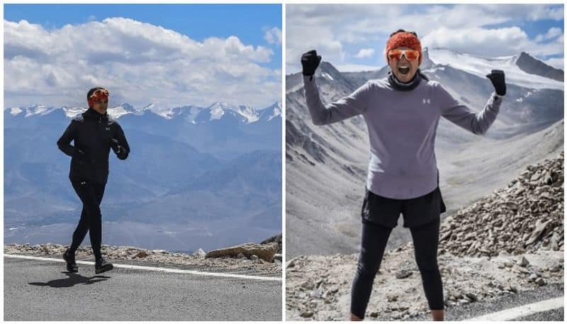 sufiya khan  first female runner  run from Manali to Leh