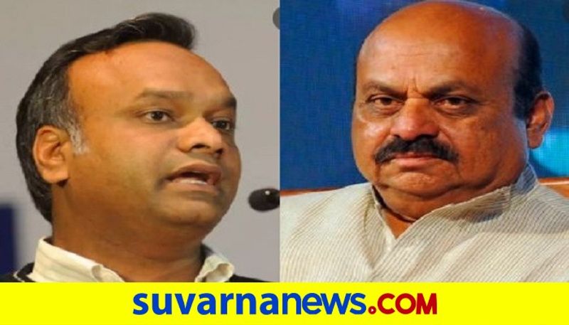 Congress MLA  Priyank Kharge  Asks five questions to CM Bommai about  Bitcoin Scam rbj