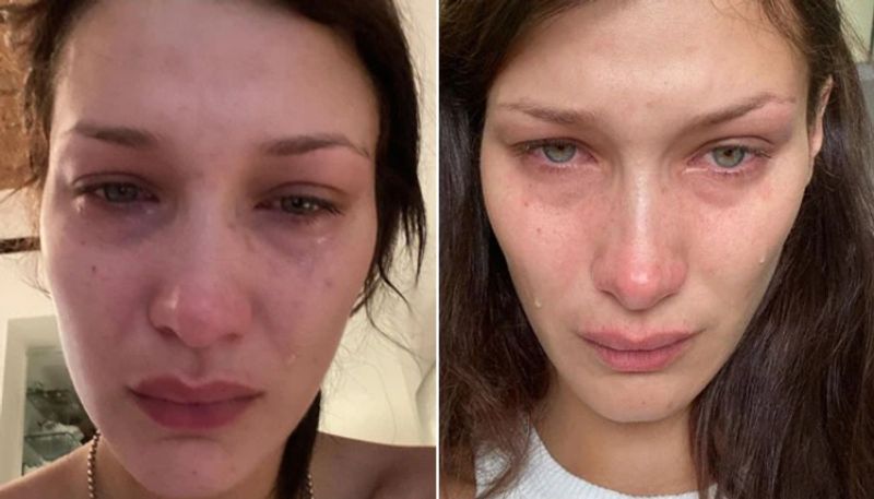 Bella Hadid Shares Crying Selfies Opens up About her depression