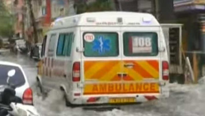 Ambulance team rescues woman with chest pain in 3 feet high rain water