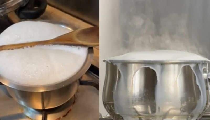 kitchen hack to avoid milk from boiling over