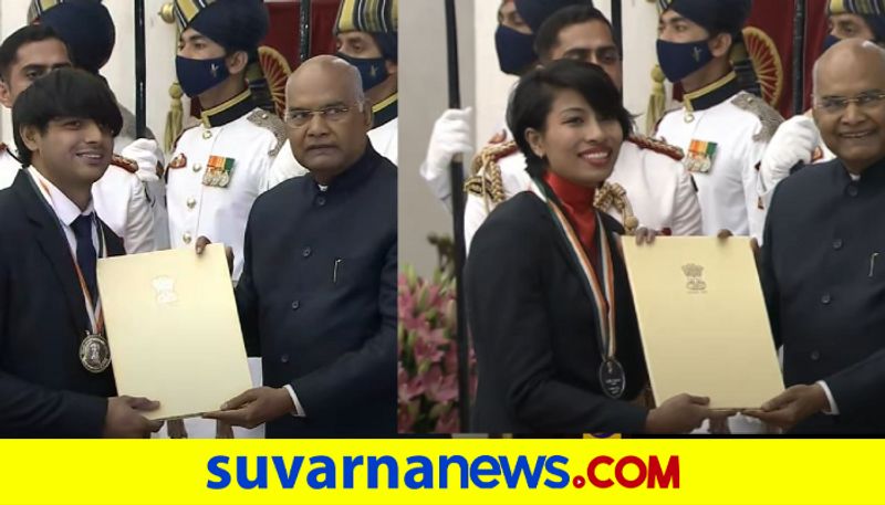 President Ram Nath Kovind on Saturday handed out the National Sports Awards 2021 in Delhi mnj