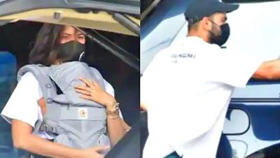 2 महीने बाद पापा Virat kohli के साथ भारत लौटीं Vamika, लाड़ली को सीने से लगाए दिखीं Anushka Sharma