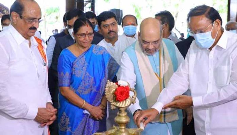 Union Minister Amit Shah participates in Swarna Bharat Trust  20th Anniversary in Nellore District