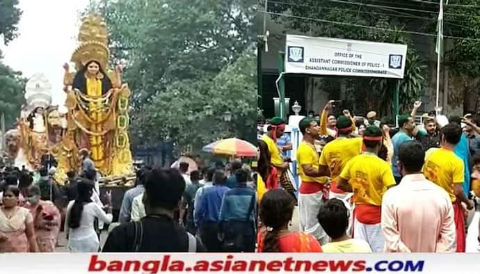 Jagadhatri Puja 2021: আজ দশমী, জগদ্ধাত্রী পুজোর বিসর্জনে মাতল চন্দনগর