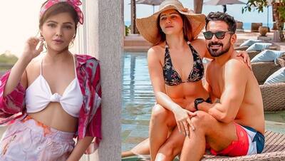 बिकिनी पहन पति Abhinav Shukla की गोद में बैठी दिखीं Rubina Dilaik, एक बोला- कोई नजर उतार दो इनकी