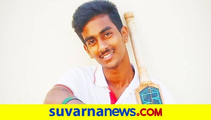 cricket player Prajwal Shirol suffres head injury while fielding in Hubli mnj