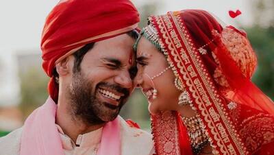 Rajkummar Rao की दुल्हनिया ने लाल जोड़े संग पहनी खास चीजों से बनी ज्वैलरी, ओढ़नी पर लिखा था ये मैसेज