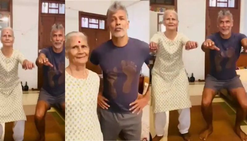 Milind Soman Working Out With His Mom is viral now