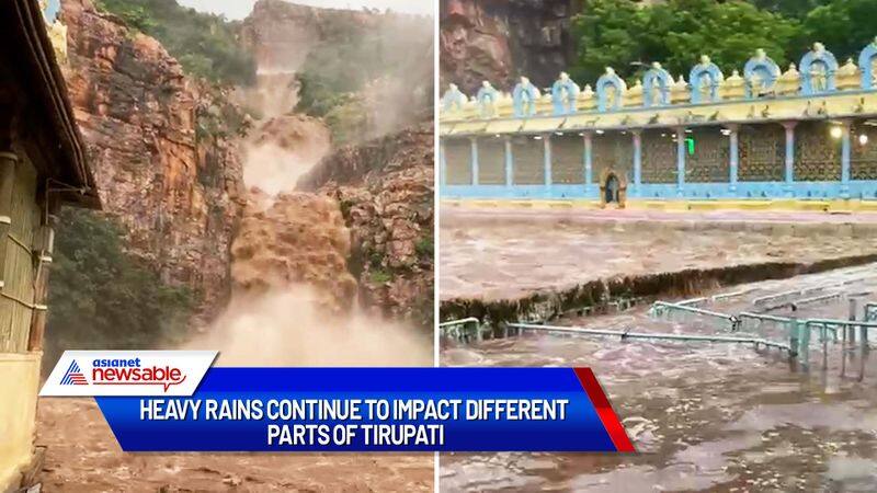 Heavy rains lash Tirupati: All roads leading to Tirumala Temple inundated, shrine shut-dnm