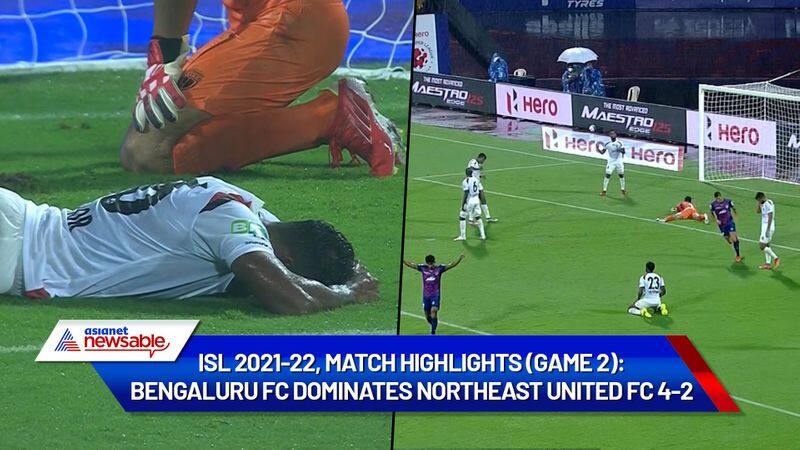 ISL 2021-22, Match Highlights (Game 2): Bengaluru FC dominates NorthEast United FC 4-2-ayh