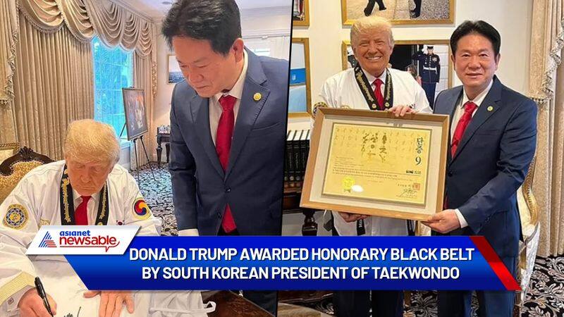 Former US President Donald Trump awarded 9th Dan Black Belt in Taekwondo by South Korea martial arts organisation kukkiwon