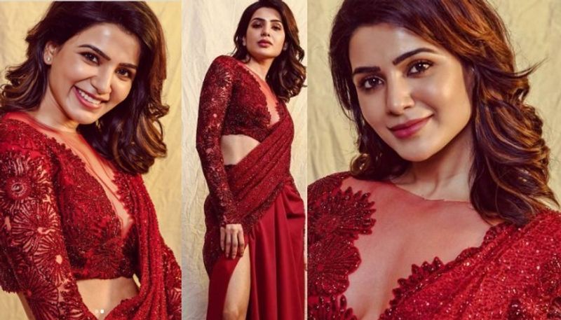 Samantha Ruth Prabhu in red co ord set photos viral