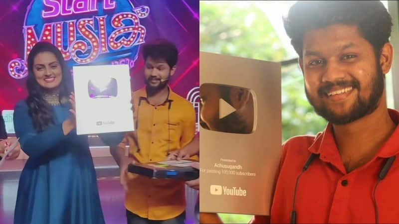 santhwanam serial fame achu sughand get youtube silver play button