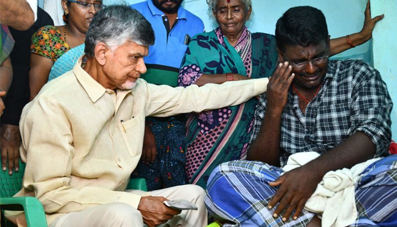 tdp chief chandrababu naidu visited flood affected areas in kadapa district