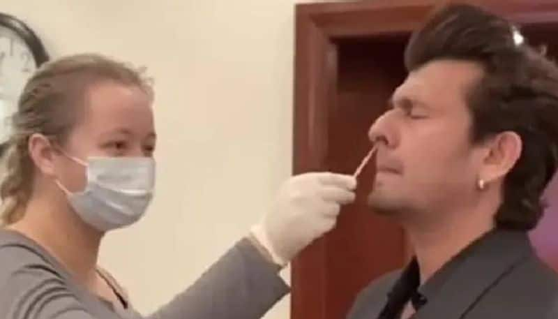 sonu nigam shares funny video of covid test