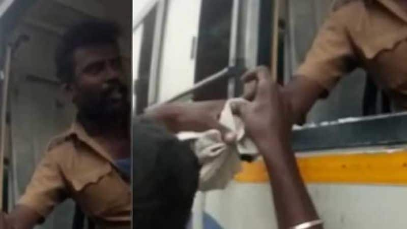 Government bus driver Attack.. car driver Arrest