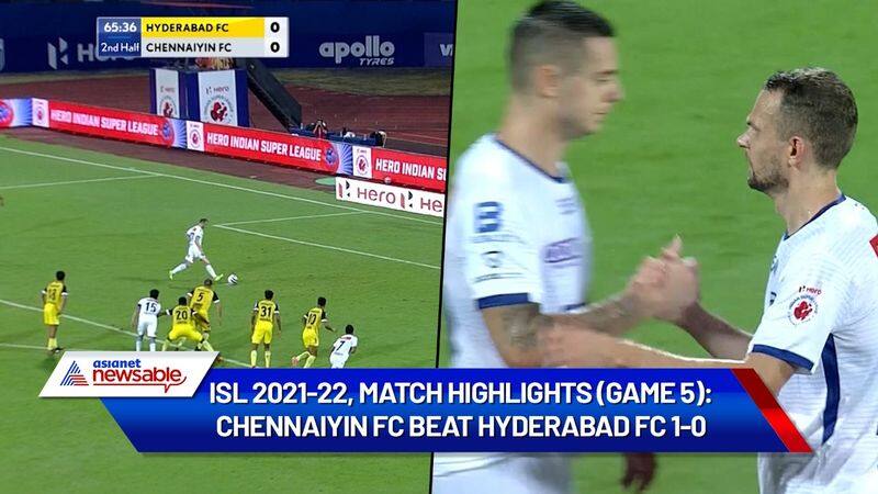 ISL 2021-22, Match Highlights (Game 5): Chennaiyin FC beats Hyderabad FC 1-0 (WATCH)-ayh