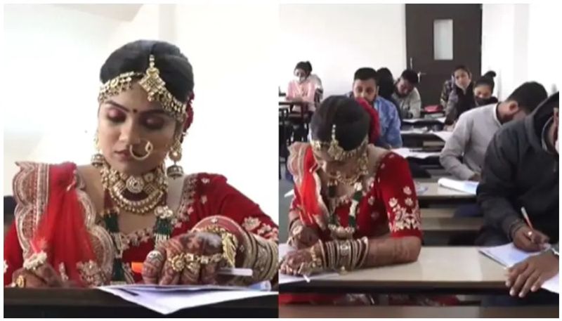 bride appears university exam