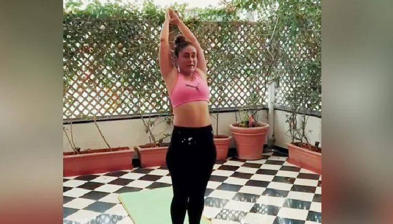 kareena kapoor shares yoga training video