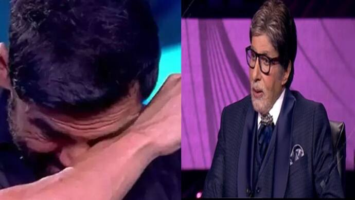 KBC 13 के मंच पर Amitabh bachchan के सामने रोने लगे John Abraham , बिग बी के भी निकल पड़े आंसू