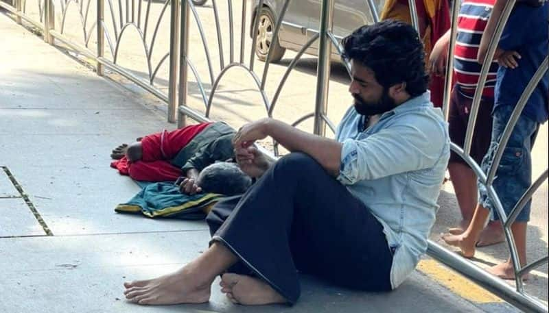 Former actor of Padatha Painkili Suraj Sun shares picture and post with beggars