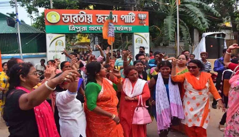 Tripura Municipal Election Landslide victory for BJP wins 217 of 222 seats pod