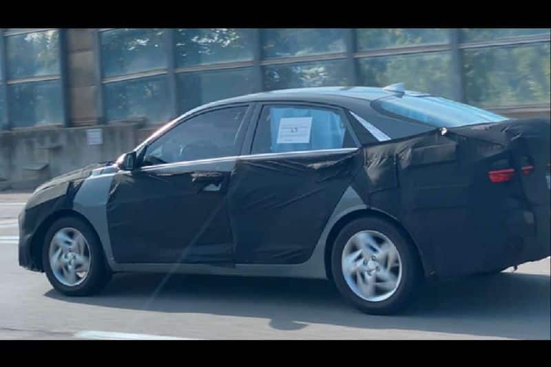 new generation Hyundai Verna was caught on camera during a recent test