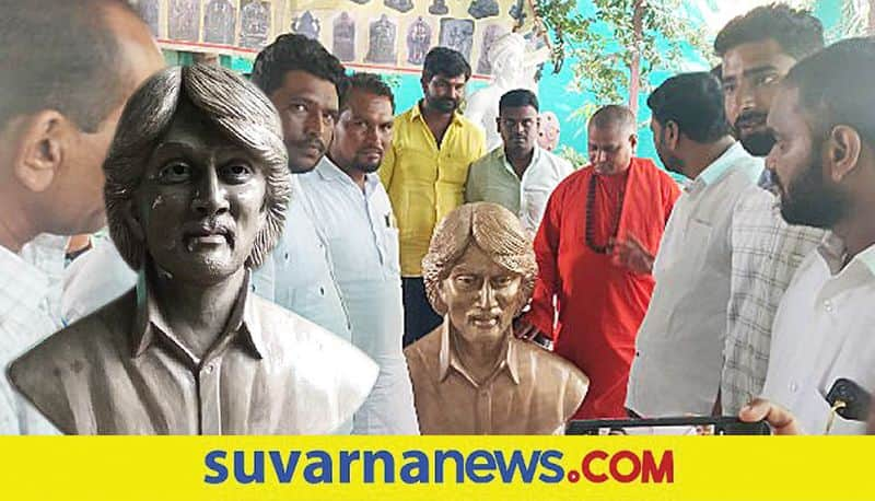 Kannada actor Sudeep fans in Raichur built Sudeep and Valmiki temple vcs