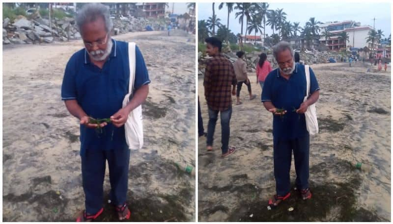 seagrass cymodocea serrulata spotted in kovalam sea shore