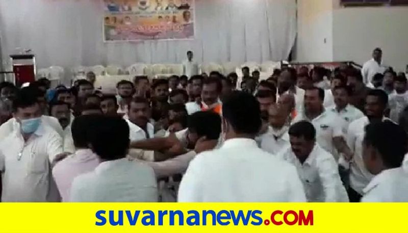 BJP Factions Fist Fight In Meeting For Karnataka Council Polls Video Goes Viral pod